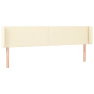 Горна табла за легло, кремава, 183x16x78/88 см, изкуствена кожа