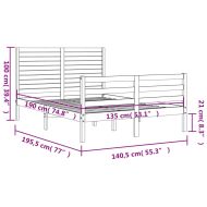 Рамка за легло с табла Double масивно дърво
