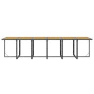 Градински комплект с възглавници 17 части полиратан сив