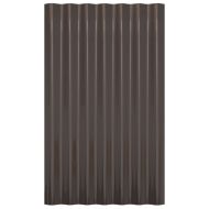 Покривни панели 12 бр поцинкована стомана кафяви 60x36см