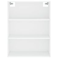 Висок шкаф, бял, 69,5x34x180 см, инженерно дърво