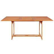 Градински трапезен комплект, 9 части, тиково дърво масив