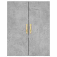 Висок шкаф, бетонно сив, 69,5x34x180 см, инженерно дърво