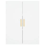 Висок шкаф, бял, 69,5x34x180 см, инженерно дърво