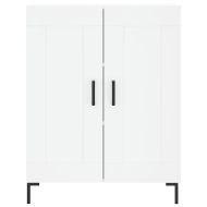 Висок шкаф, бял, 69,5x34x180 см, инженерно дърво