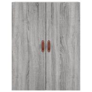 Висок шкаф, сив сонома, 69,5x34x180 см, инженерно дърво