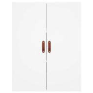 Висок шкаф, бял, 69,5x34x180 см, инженерно дърво