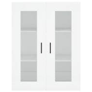 Висок шкаф, бял, 69,5x34x180 см, инженерно дърво