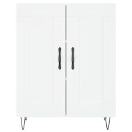 Висок шкаф, бял, 69,5x34x180 см, инженерно дърво