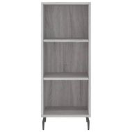 Висок шкаф, сив сонома, 34,5x34x180 см, инженерно дърво