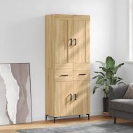 Висок шкаф, дъб сонома, 69,5x34x180 см, инженерно дърво