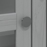 Висок шкаф BODO, сив, 115,5x43x200,5 см, бор масив