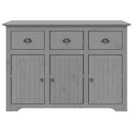 Висок шкаф BODO, сив, 115,5x43x200,5 см, бор масив