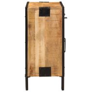 Бюфет 80x31x66 см грубо мангово дърво масив и метал