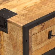 Бюфет 80x31x66 см грубо мангово дърво масив и метал