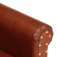 Фотьойл, кафяв, естествена кожа