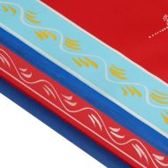 Маса за кафе, червена, ръчно рисувана, мангово дърво масив