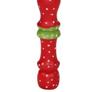 Маса за кафе, червена, ръчно рисувана, мангово дърво масив