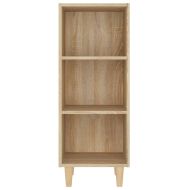 Сайдборд, Дъб сонома, 34,5x32,5x90 см, инженерно дърво