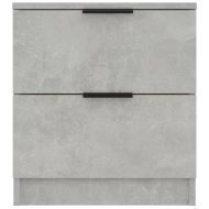 Нощни шкафчета, 2 бр, бетонно сиво, инженерна дървесина