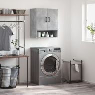 Стенен шкаф, бетонно сив, 60x31x70 см, инженерно дърво