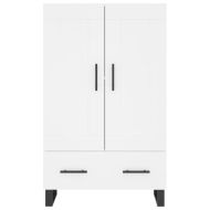 Висок шкаф, бял, 69,5x31x115 см, инженерно дърво