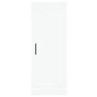 Стенен шкаф, бял, 34,5x34x90 см, инженерно дърво
