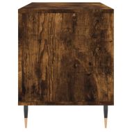 Шкаф за винилови плочи опушен дъб 100x38x48 см инженерно дърво