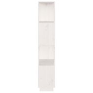 Библиотека/разделител за стая, бяла, 51x25x132 см, бор масив