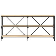 Конзолна маса дъб сонома 160x30x75 см инженерно дърво и желязо