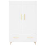 Висок шкаф, бял, 69,5x31x115 см, инженерно дърво