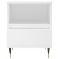 Нощно шкафче, бяло, 40x35x50 см, инженерно дърво