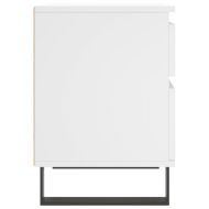 Нощно шкафче, бяло, 40x35x50 см, инженерно дърво