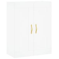 Стенен шкаф бял 69,5x34x90 см инженерно дърво