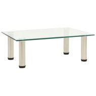 ТВ поставка, прозрачна, 40x35x17 см, закалено стъкло