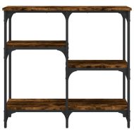 Конзолна маса опушен дъб 80x29x75 см инженерно дърво