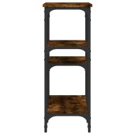 Конзолна маса опушен дъб 80x29x75 см инженерно дърво