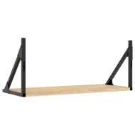 Стенни рафтове 2 бр сонома дъб 60x25x25,5 см инженерно дърво