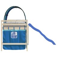 Завеси за високо детско легло с тунел, сини, полиестер