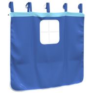 Завеси за високо детско легло с тунел, сини, полиестер