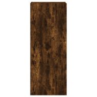 ТB стенен шкаф, опушен дъб, 40,5x30x102 см, инженерно дърво