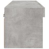 ТВ шкаф с LED осветление, бетонно сив, 60x30x30 см