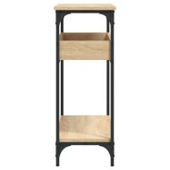 Конзолна маса с рафт, дъб сонома, 100x29x75 см, инженерно дърво