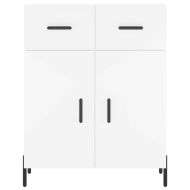 Висок шкаф, бял, 69,5x34x180 см, инженерно дърво