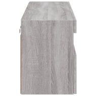 Стенен ТВ шкаф с LED осветление, сив сонома, 100x30x40 см