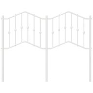 Метална табла за глава, бяла, 120 см