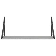 Стенни рафтове 2 бр сив сонома 60x25x25,5 см инженерно дърво