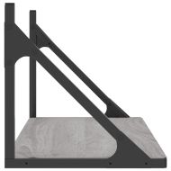 Стенни рафтове 2 бр сив сонома 60x25x25,5 см инженерно дърво