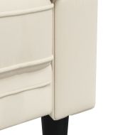 Комплект дивани 2 части кремав текстил