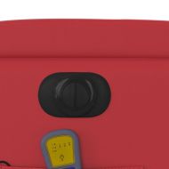 Електрически масажен реклайнер стол, червен, изкуствена кожа